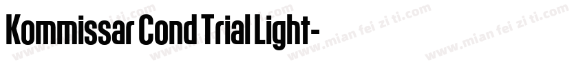 Kommissar Cond Trial Light字体转换